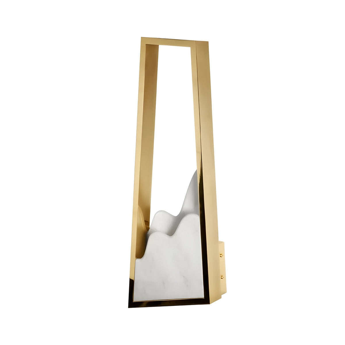 Atria LED Right Alabaster Wall Light - Brushed Brass