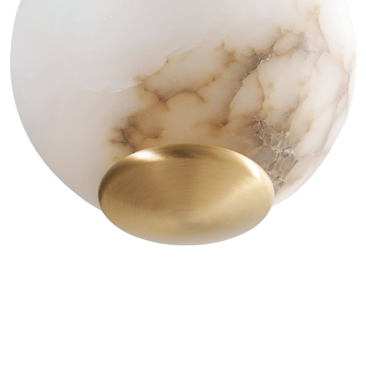 Lumina 3 Light Orb Alabaster Chandelier - Soft White & Brass