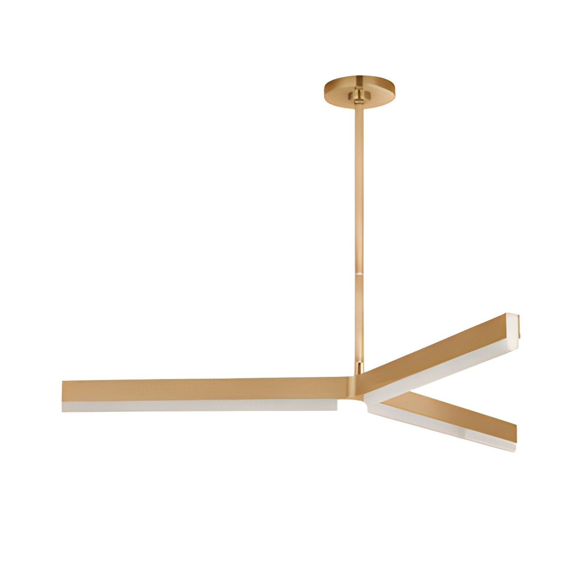 Elvaris LED Radial Alabaster Chandelier - Brushed Brass