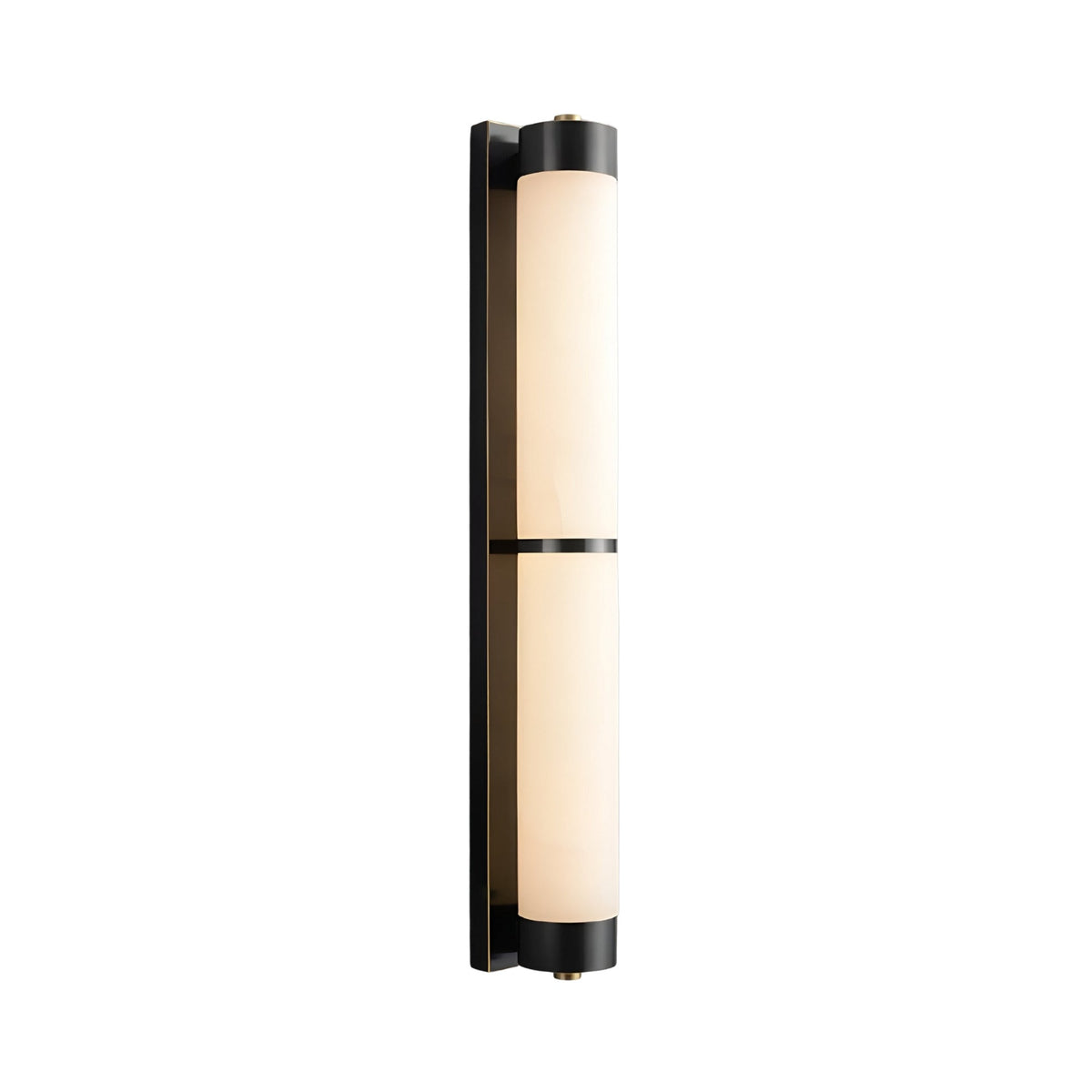 Arelis LED Linear Alabaster Wall Light 600mm - Soft White & Black
