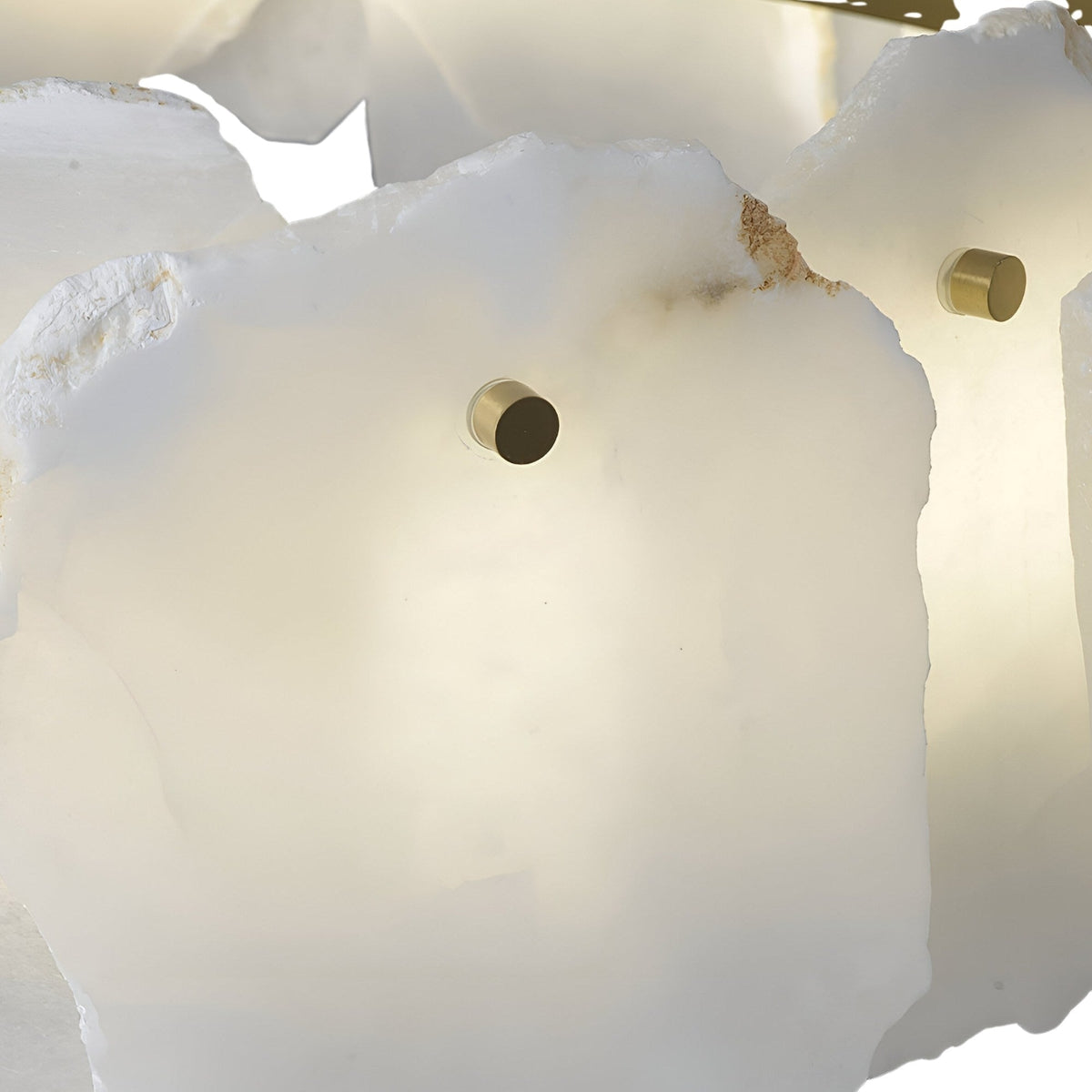 Solvane LED Petal Alabaster Chandelier 800mm - Brushed Brass