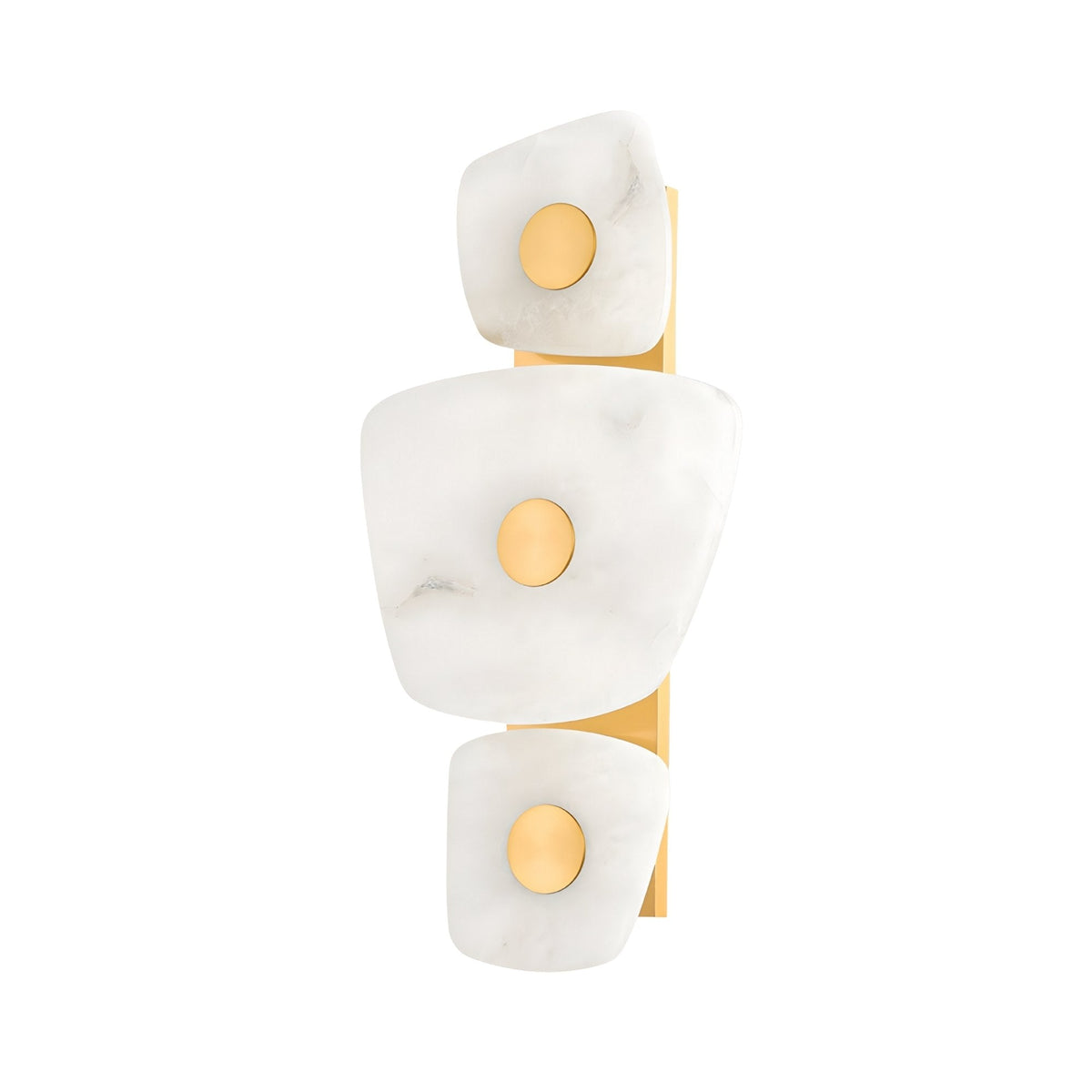 Calyra LED Alabaster Wall Light - Brass & Soft White