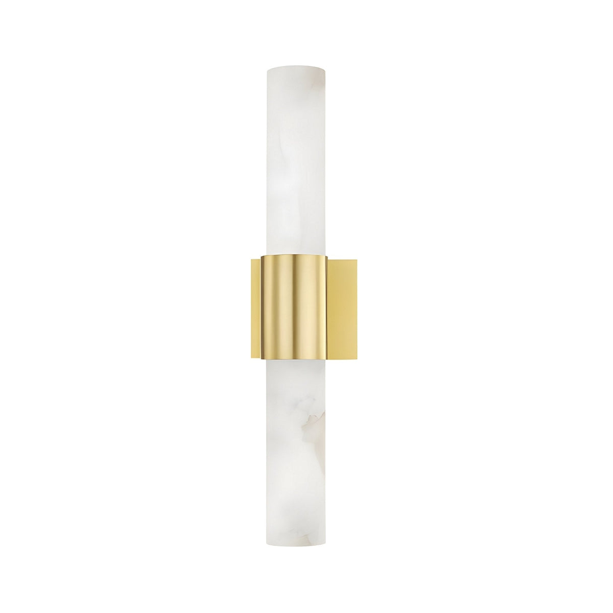 Fiora LED Alabaster Wall Light - Brushed Brass