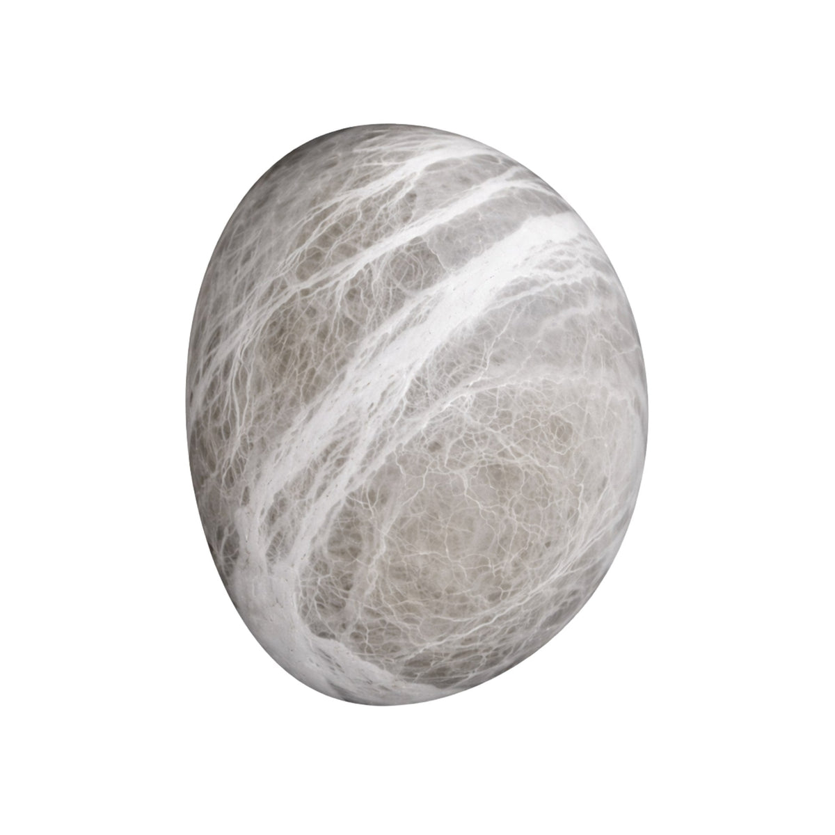 Orvani LED Medium Round Alabaster Wall Light - Soft White