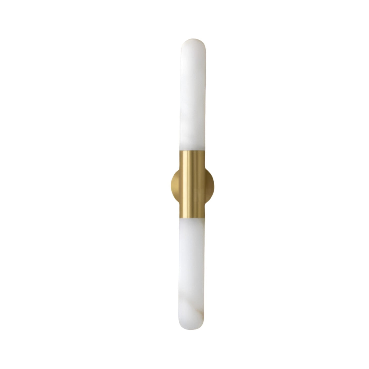 Averin LED Alabaster Wall Light - Brushed Brass