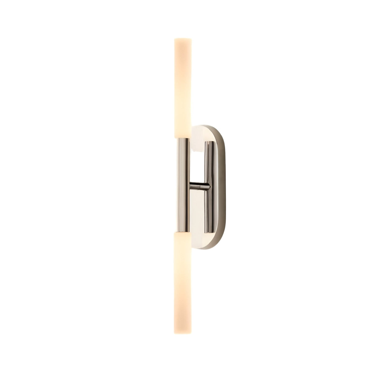 Aurelian LED Double Column Alabaster Wall Light - Satin Nickel