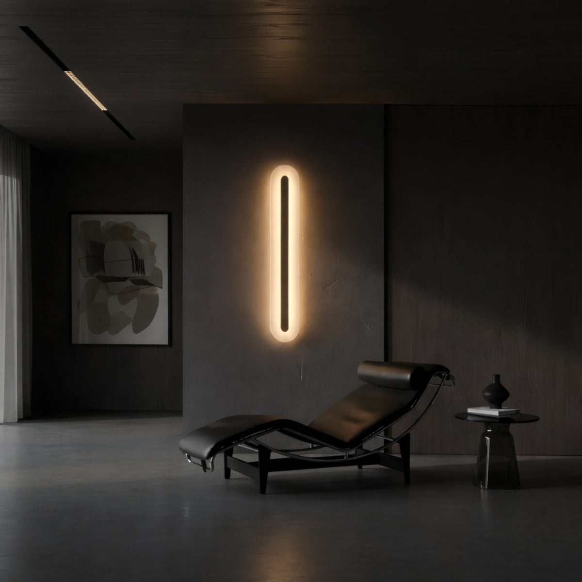Averra LED Alabaster Wall Light 800mm - Soft White & Brass