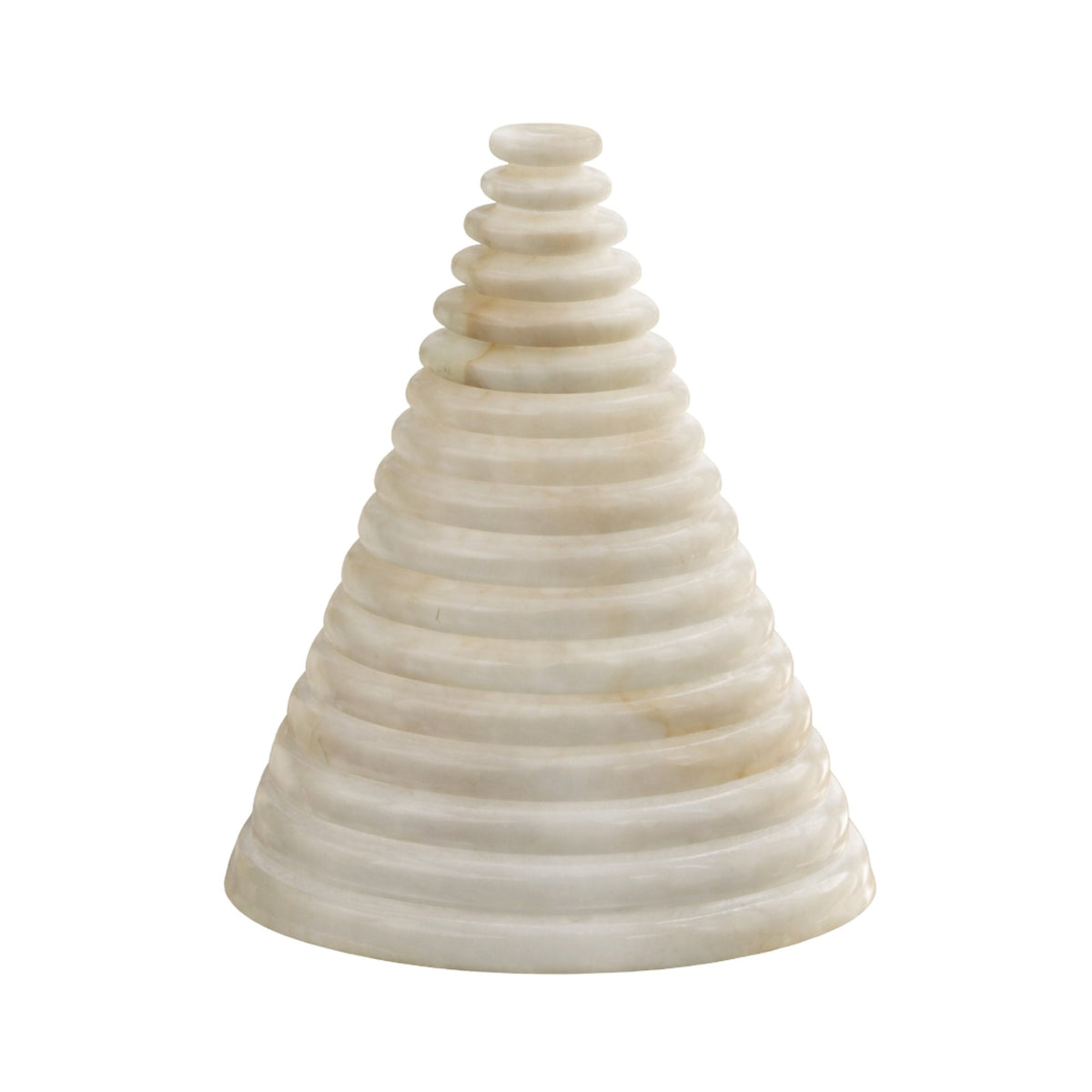 Virelle LED Tiered Alabaster Table Lamp - Soft White