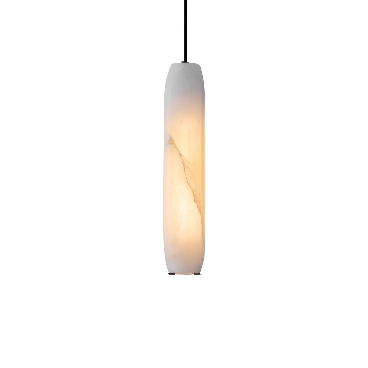 Vireth Small Cylinder Alabaster Pendant Light - Soft White