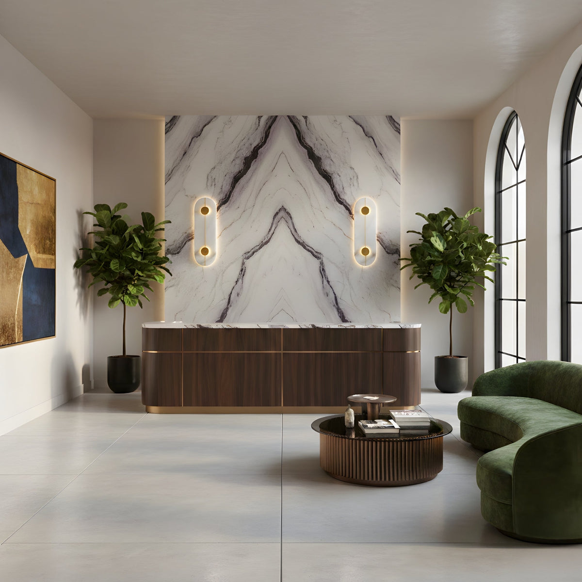 Elaris LED Capsule Alabaster Wall Light - Soft White & Brass
