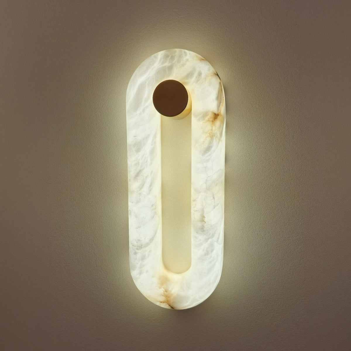 Serava LED Small Alabaster Wall Light - Soft White