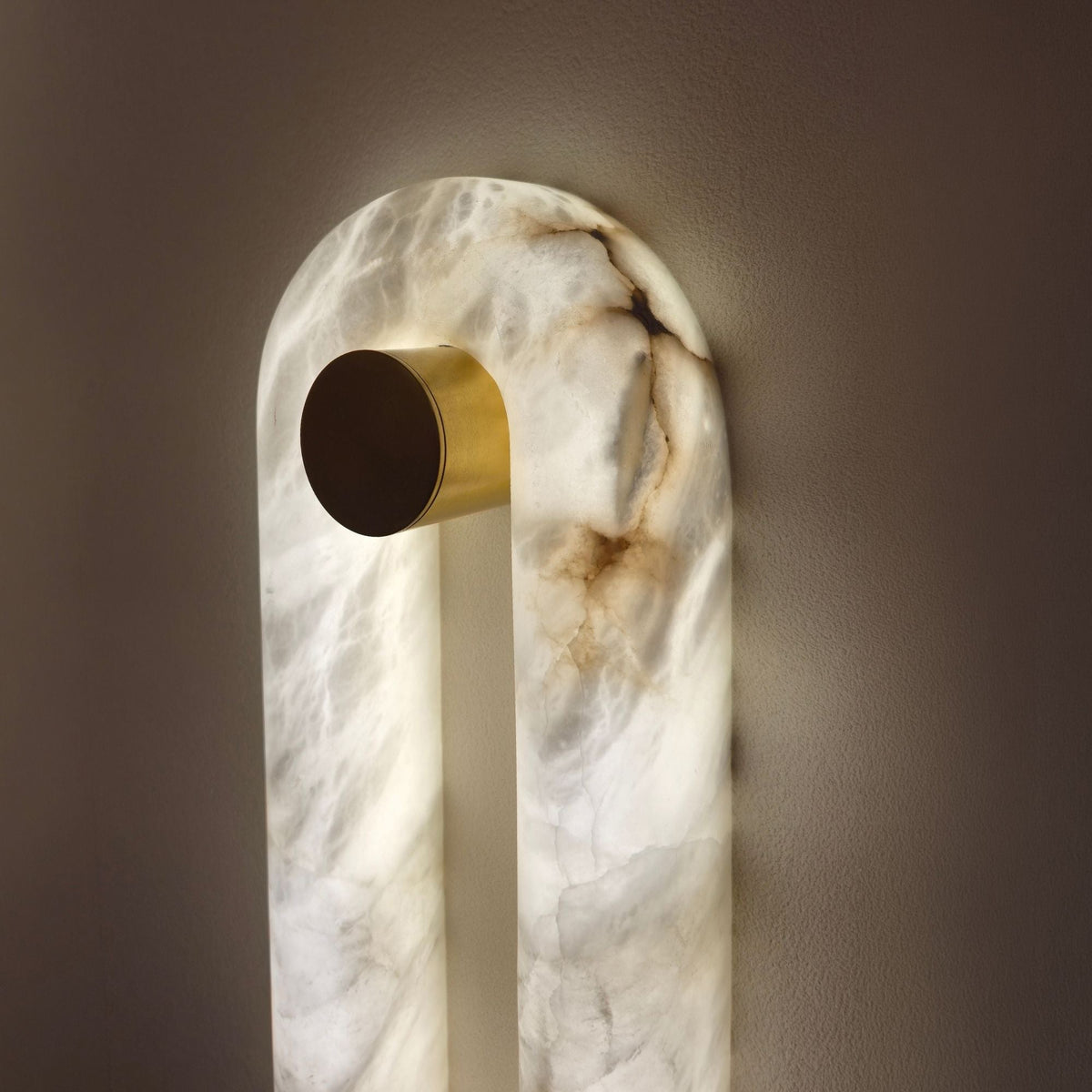 Serava LED Alabaster Wall Light Large - Soft White