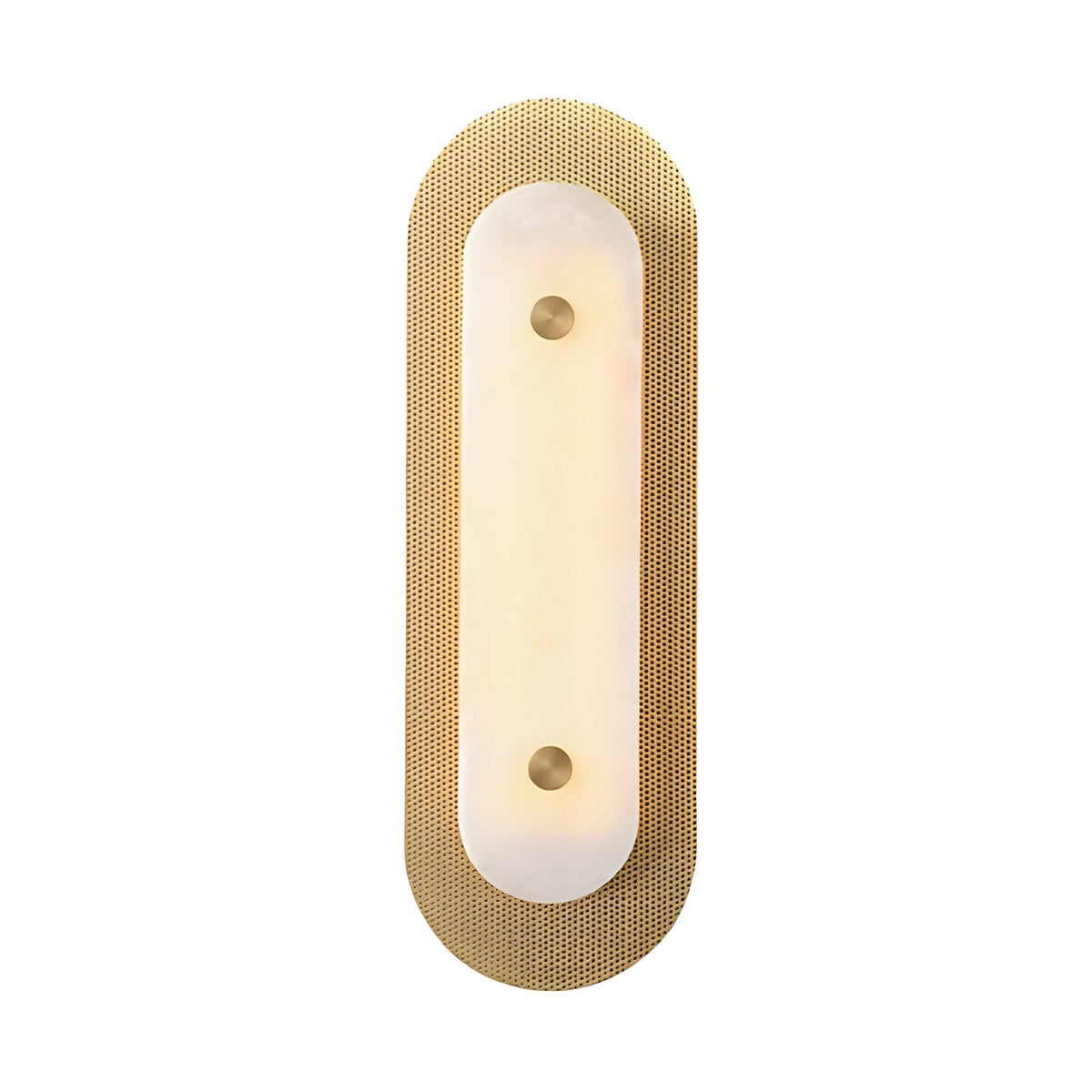 Avelora LED Capsule Alabaster Wall Light - Brass