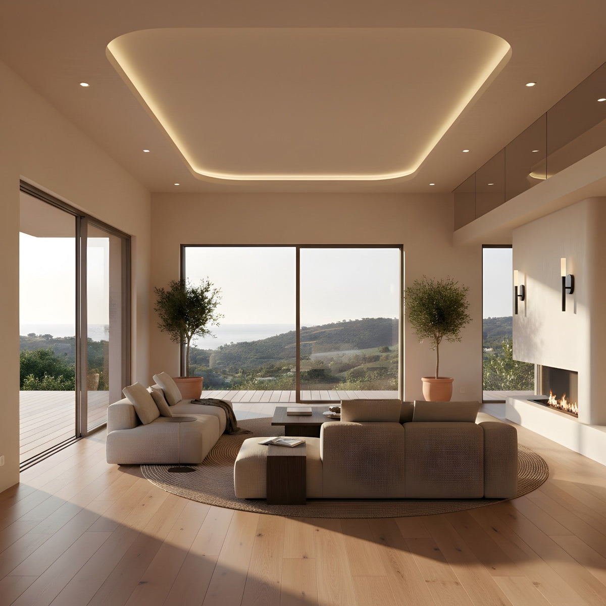 Aurelian LED Alabaster Column Wall Light - Matte Black