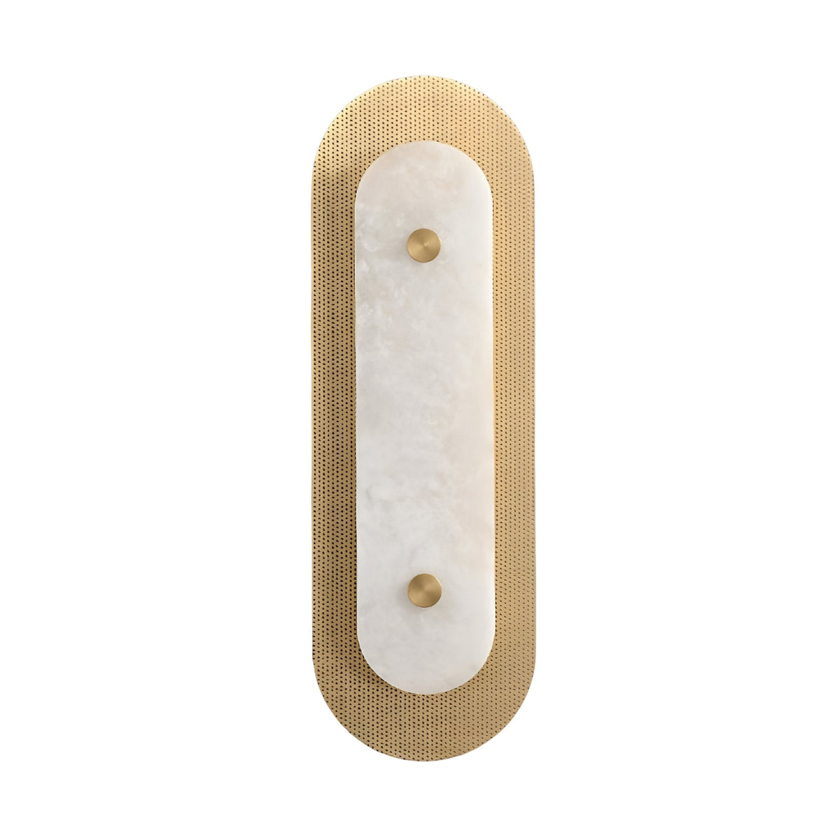 Avelora LED Capsule Alabaster Wall Light - Brass