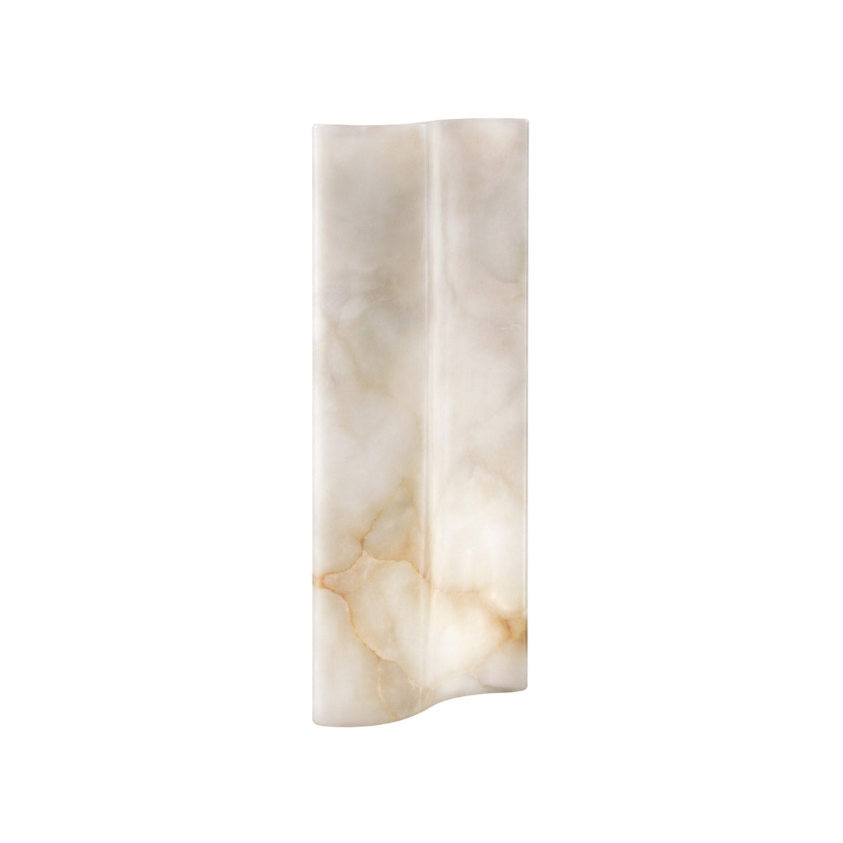 Virelle LED Curved Panel Alabaster Table Lamp - Soft White
