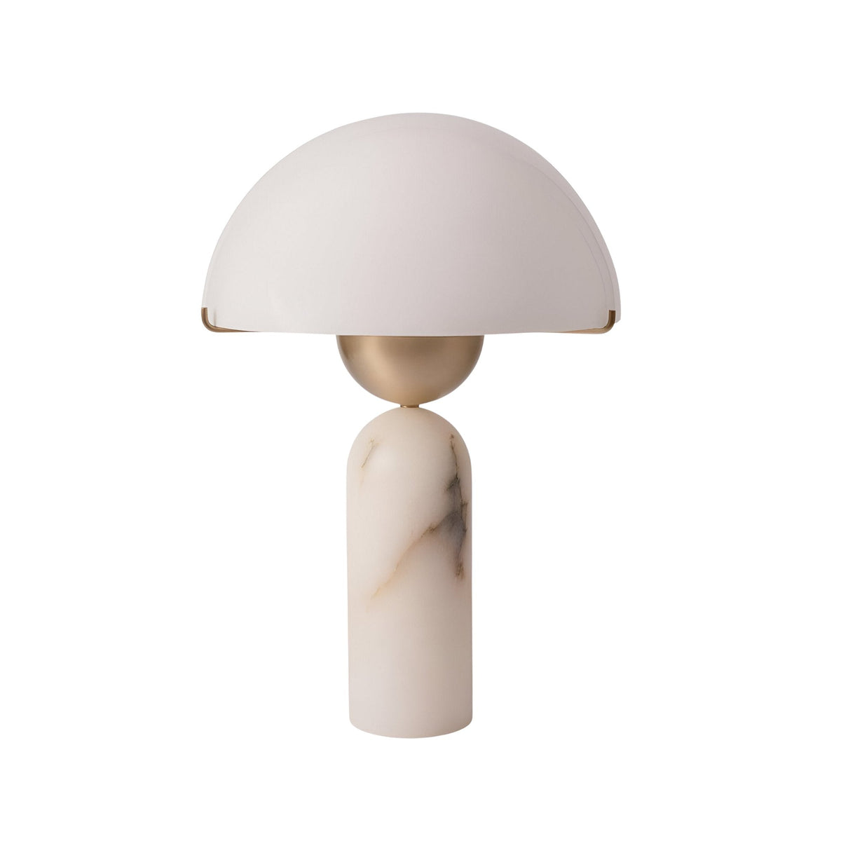 Gildara Alabaster Dome Table Lamp - Brushed Bronze & Soft White