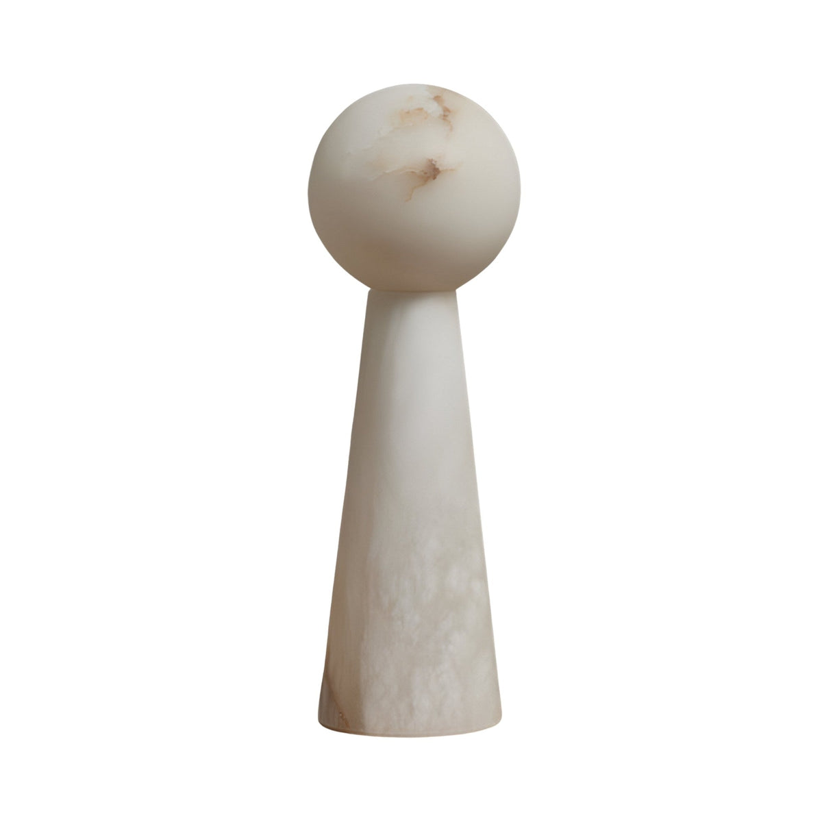 Talorin Alabaster Sphere Column Table Lamp - Soft White