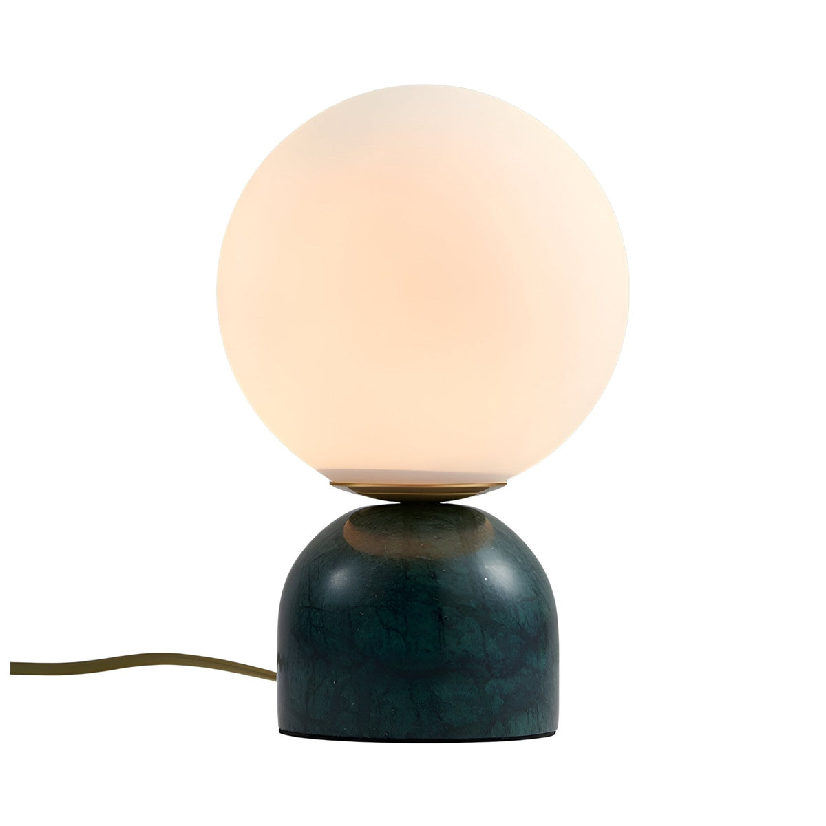 Verdane LED Alabaster Globe Table Lamp - Green Marble