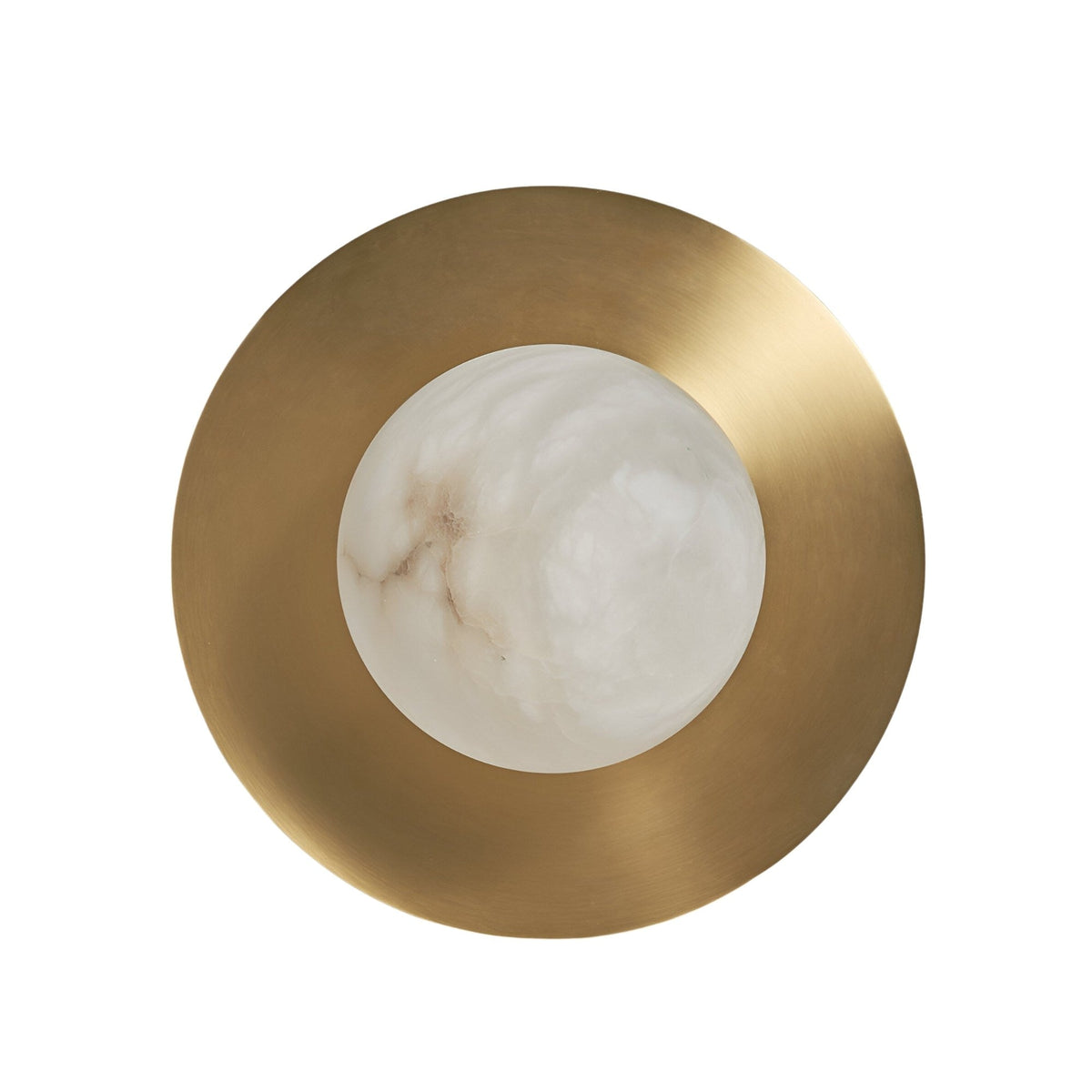Oria Alabaster Globe Wall Light - Brushed Brass