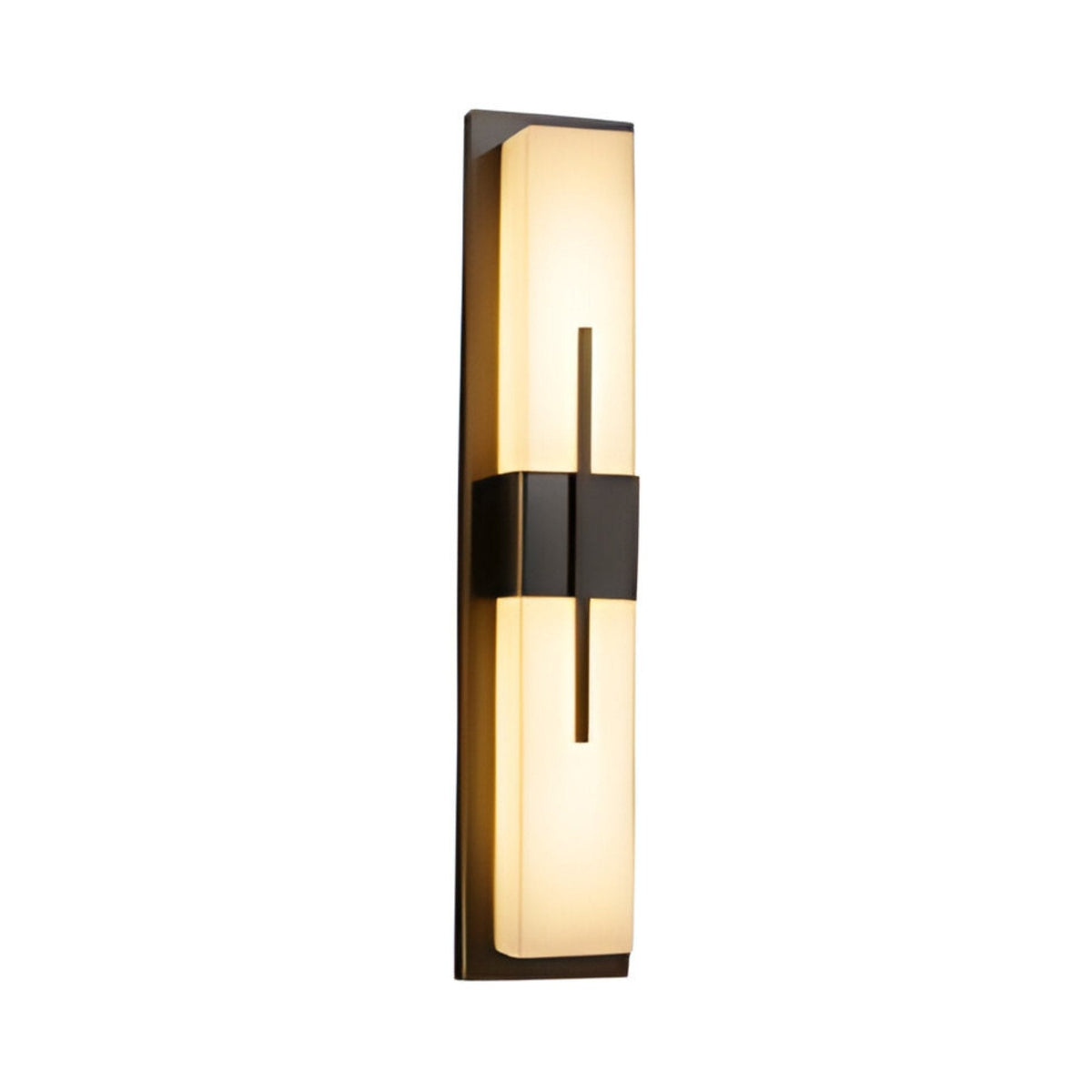 Caldera Large Alabaster Wall Light - Matt Black