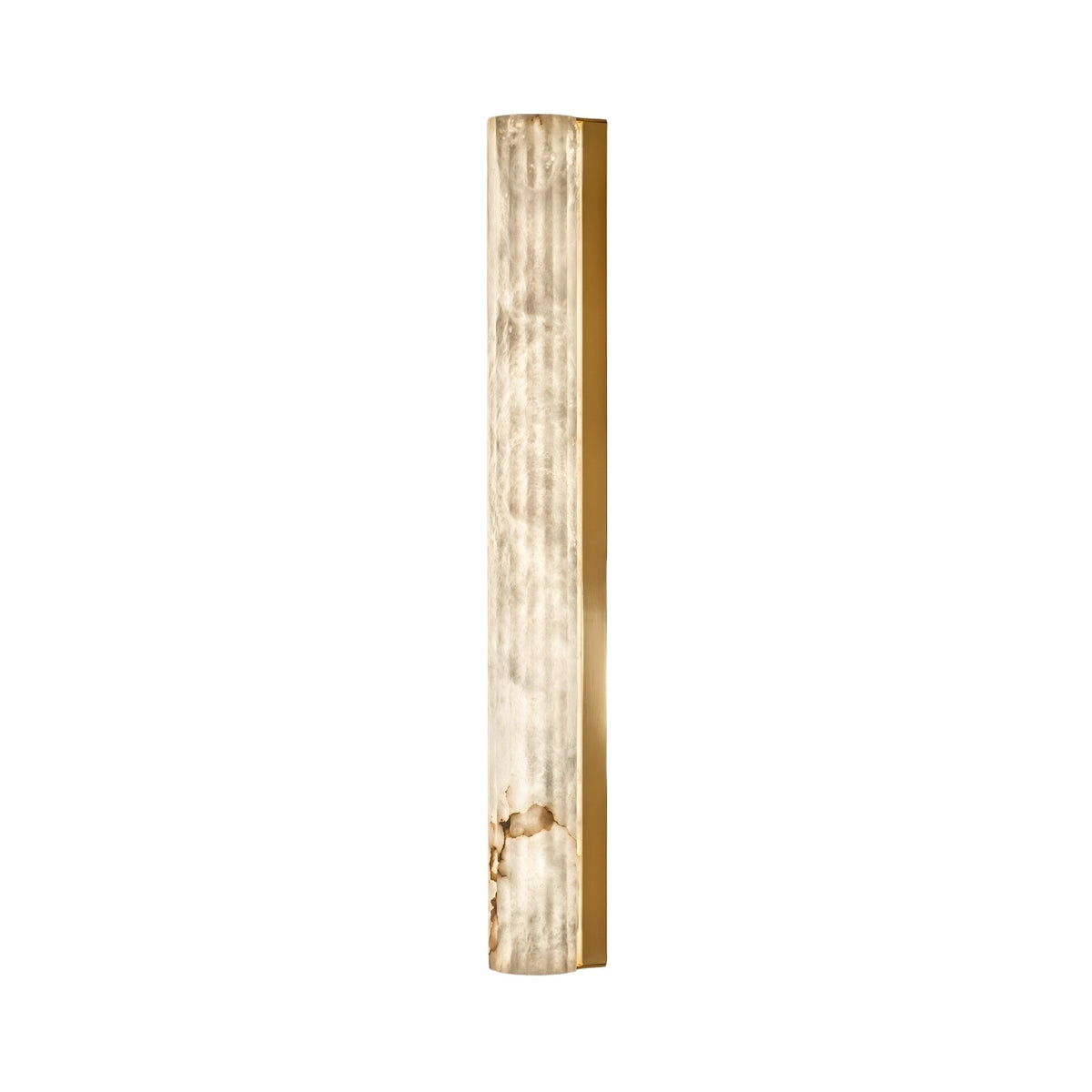 Zenvia LED Alabaster Wall Light - Brushed Brass