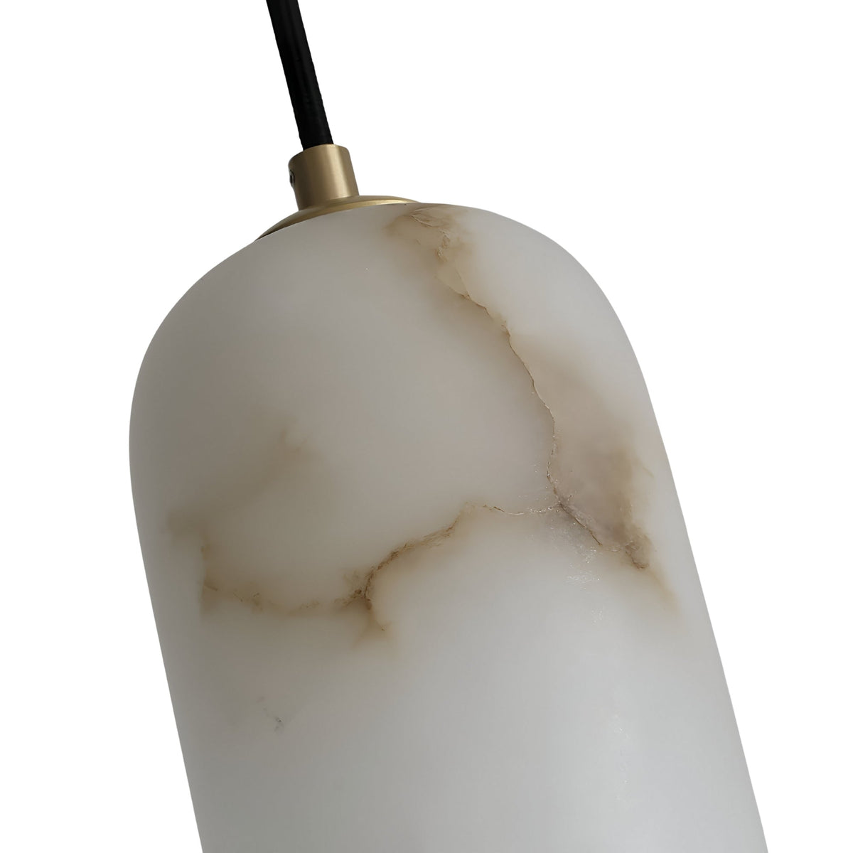 Seradina 1 Light Alabaster Wall Light - Brass