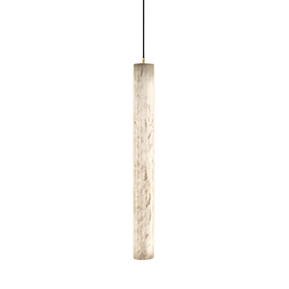 Zenvia LED Alabaster Single Pendant Light - Brushed Brass