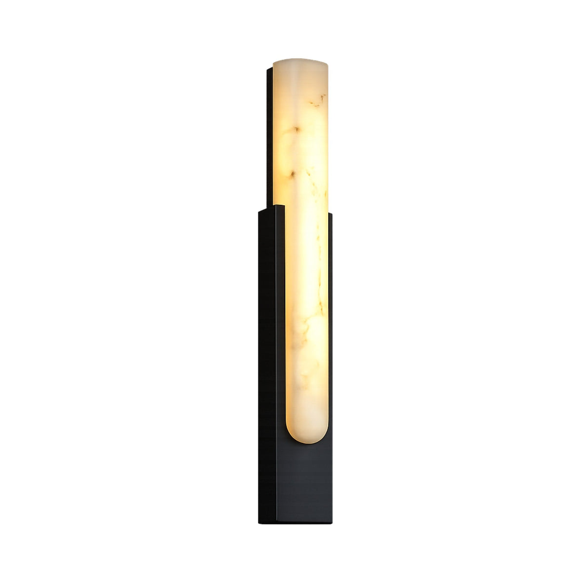 Nerava LED Alabaster Wall Light - Black