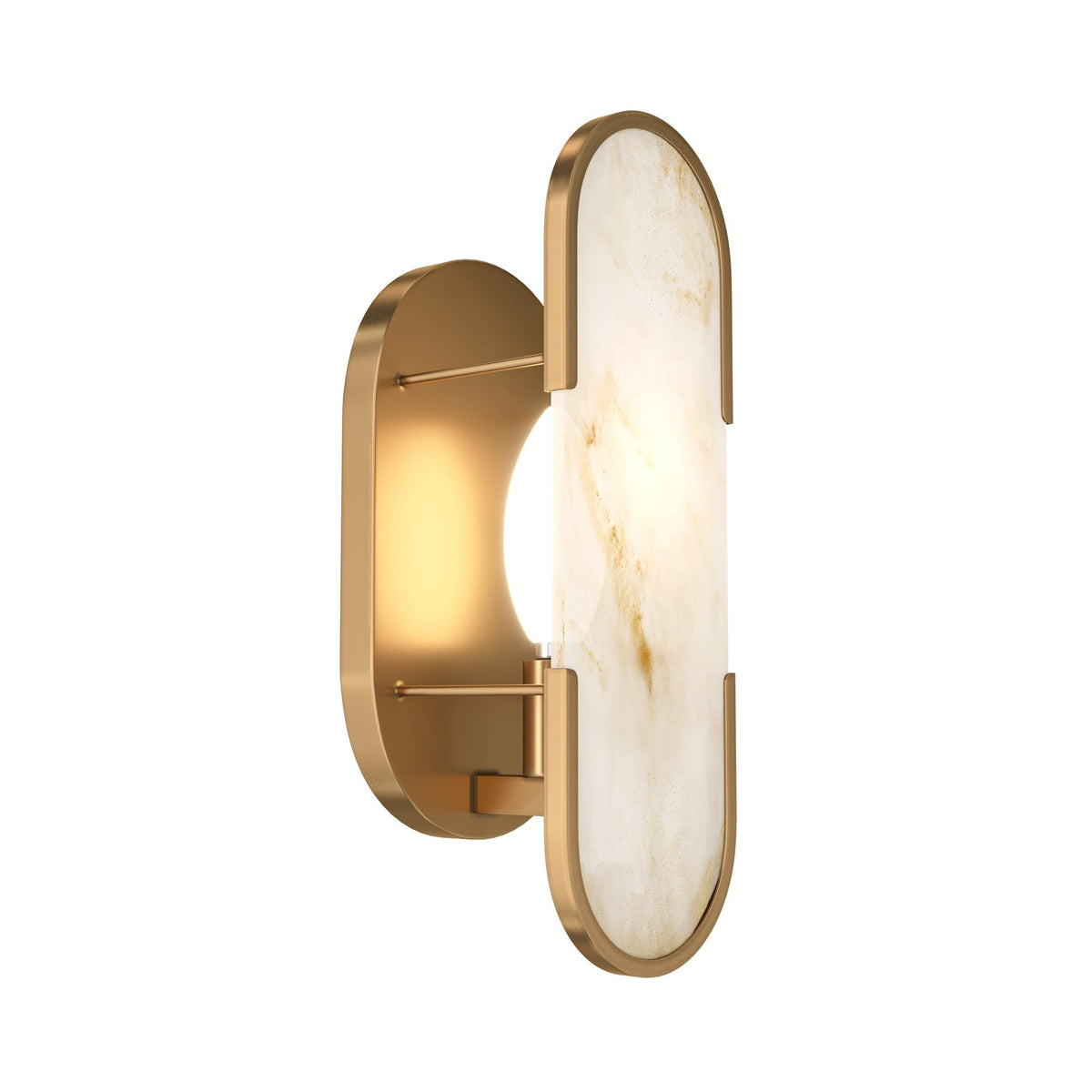 Marmo Alabaster Wall Light - Gold & Natural Stone