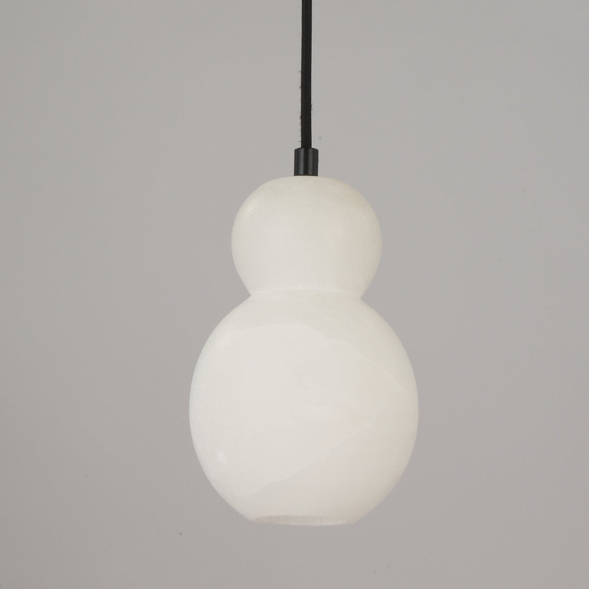 Orlune LED Sculpted Pear Alabaster Pendant Light - Soft White