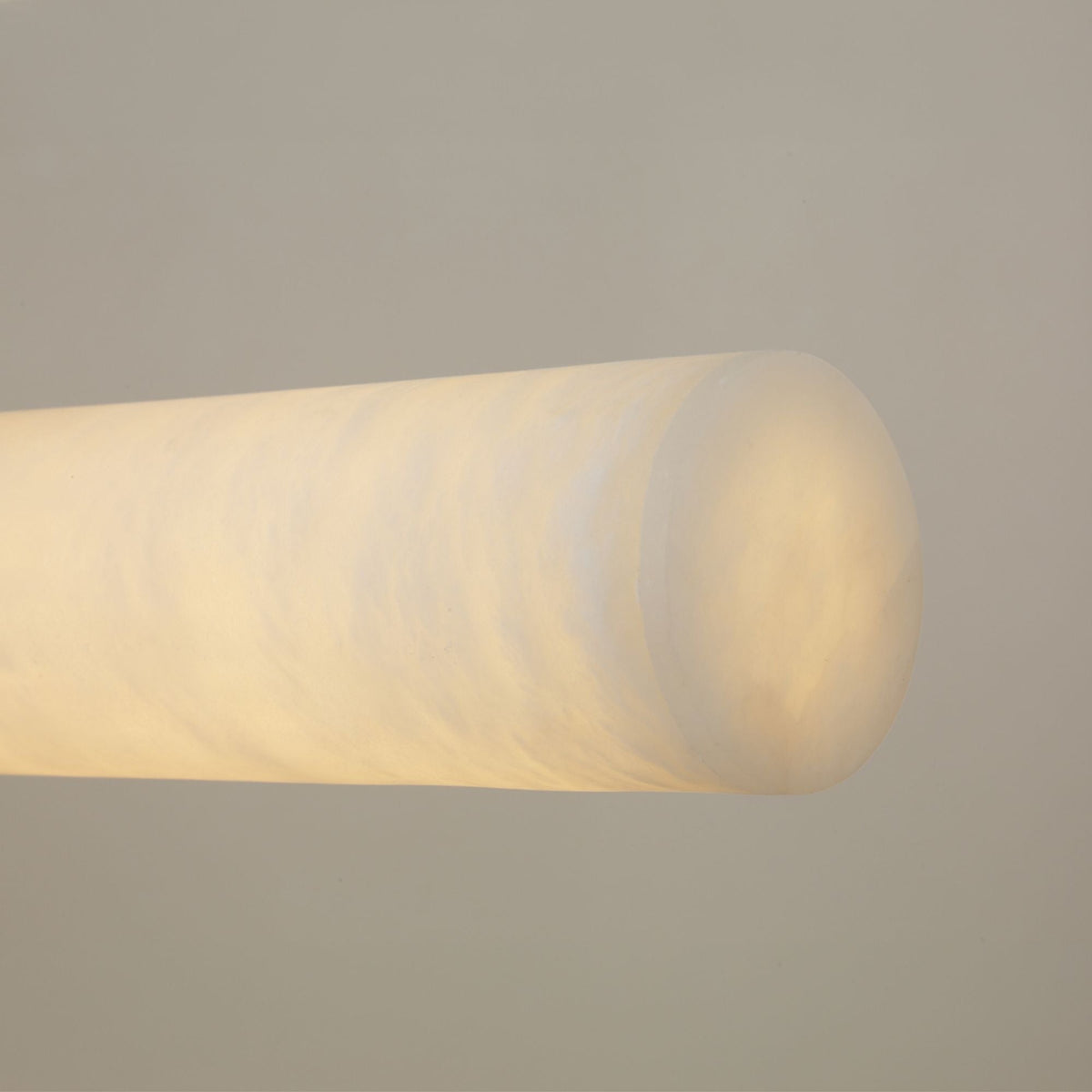 Zareon LED Large Chevron Alabaster Chandelier - Brushed Brass