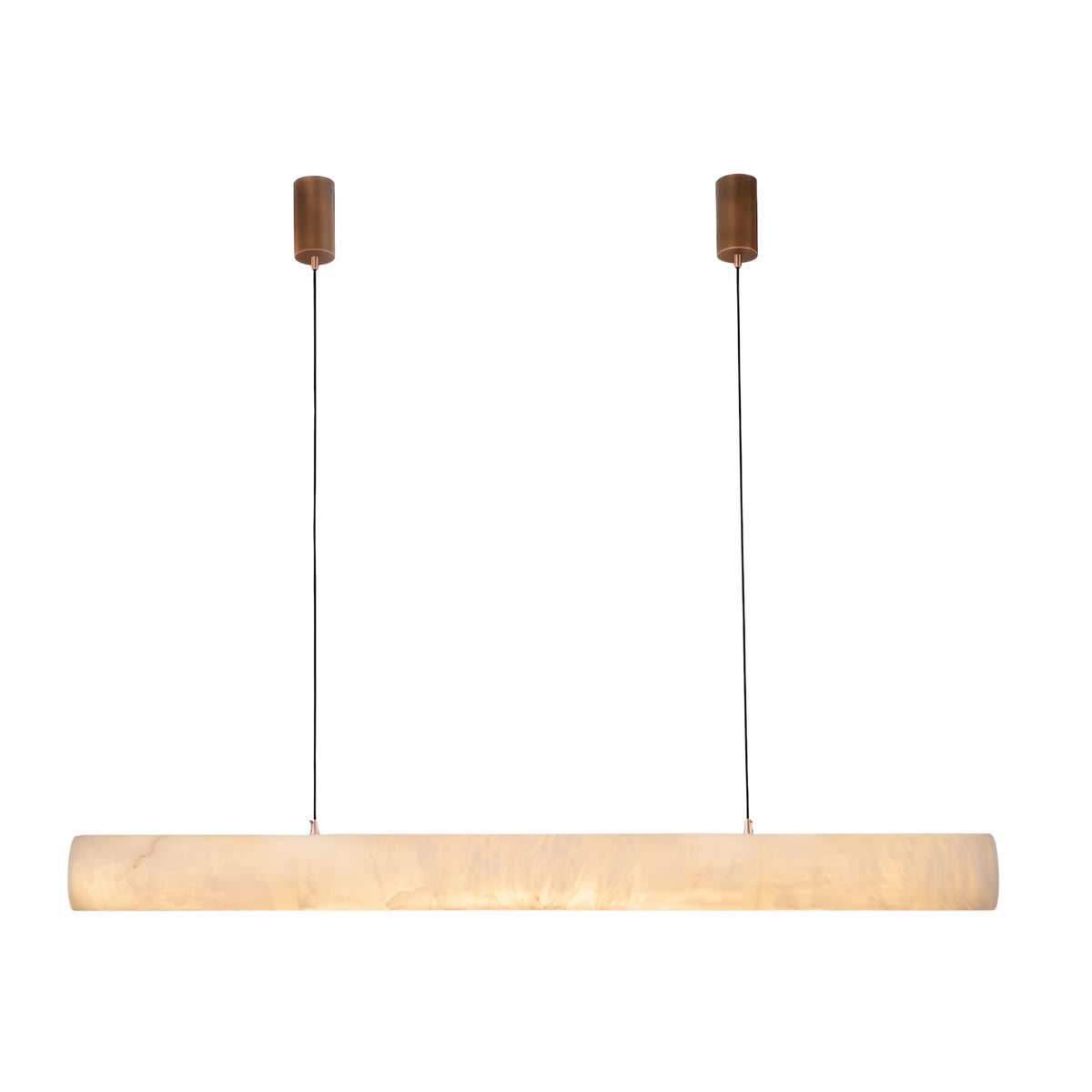Zareon LED Large Linear Alabaster Chandelier - Soft White