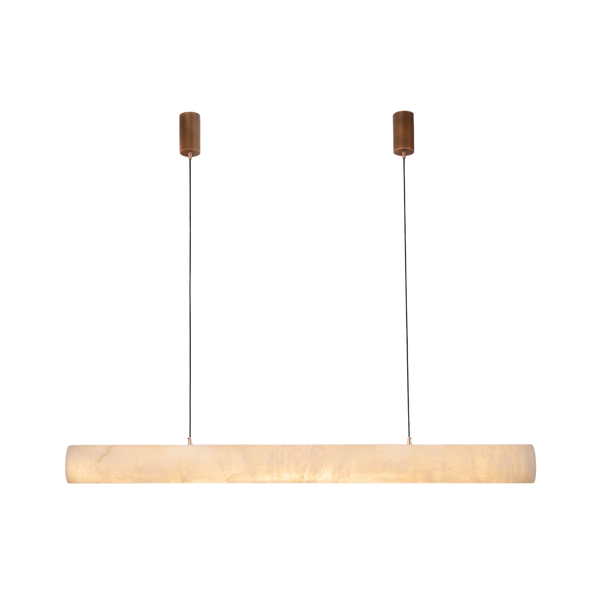 Zareon LED Medium Linear Alabaster Chandelier - Soft White