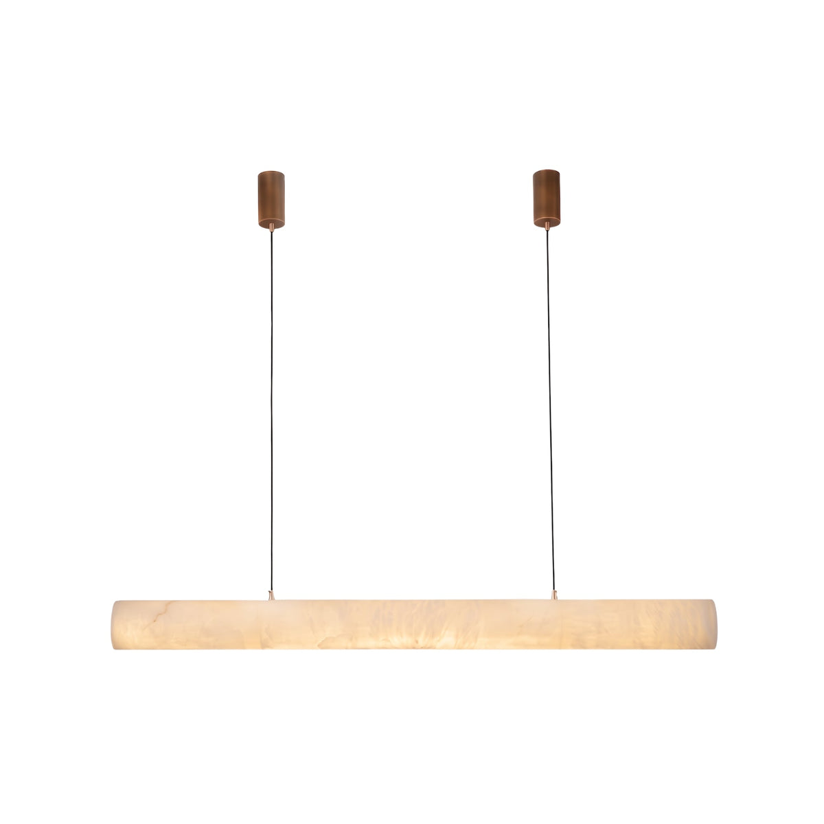 Zareon LED Small Linear Alabaster Chandelier - Soft White