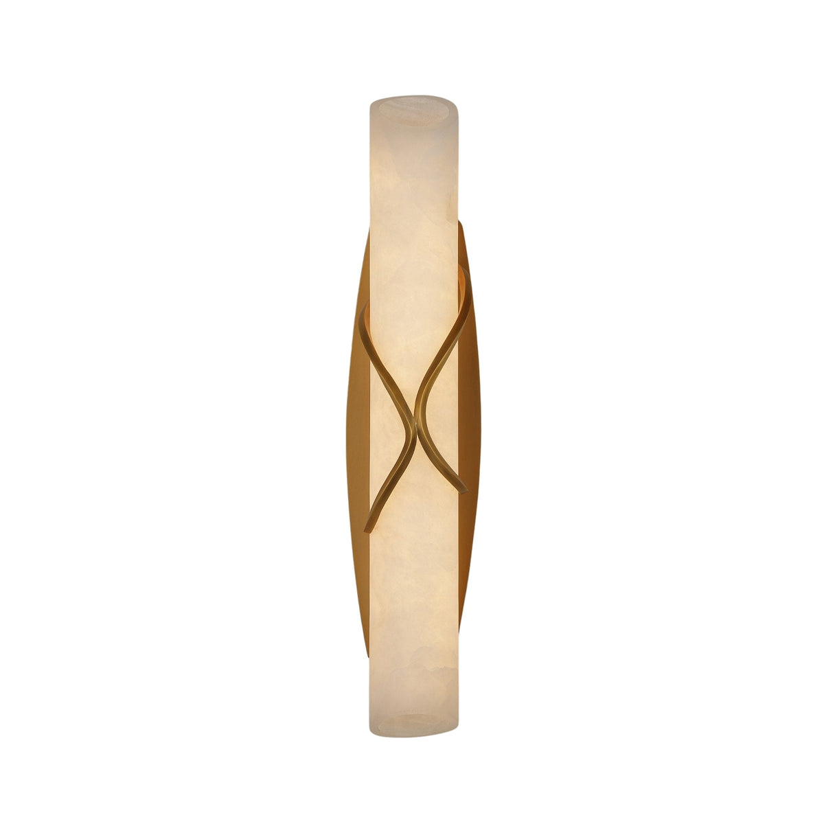 Valora LED Alabaster Wall Light - Brushed Brass