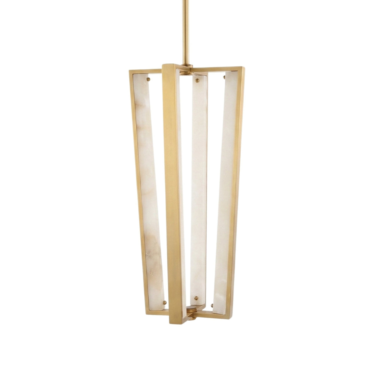 Elvaris LED Alabaster Pendant Light - Brushed Brass