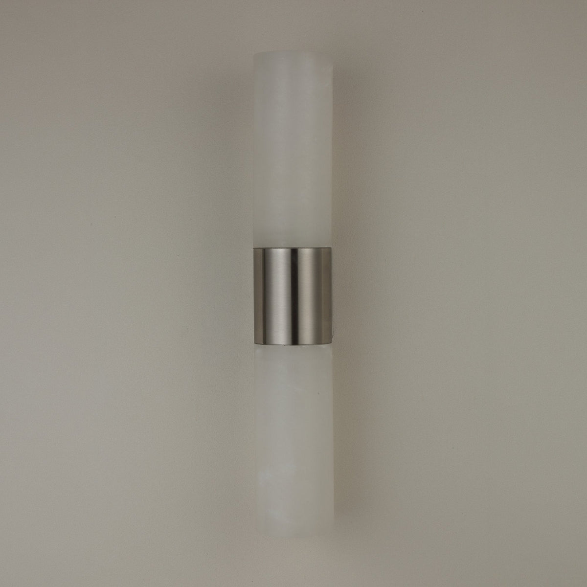 Fiora LED Alabaster Wall Light - Satin Nickel