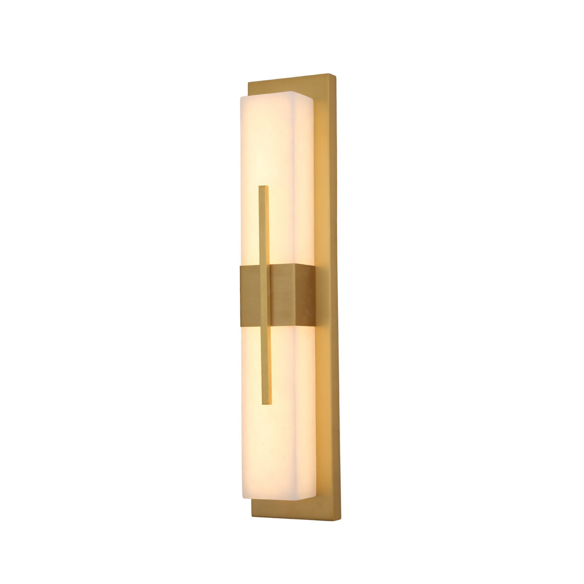 Caldera LED Alabaster Wall Light Large - Brushed Brass