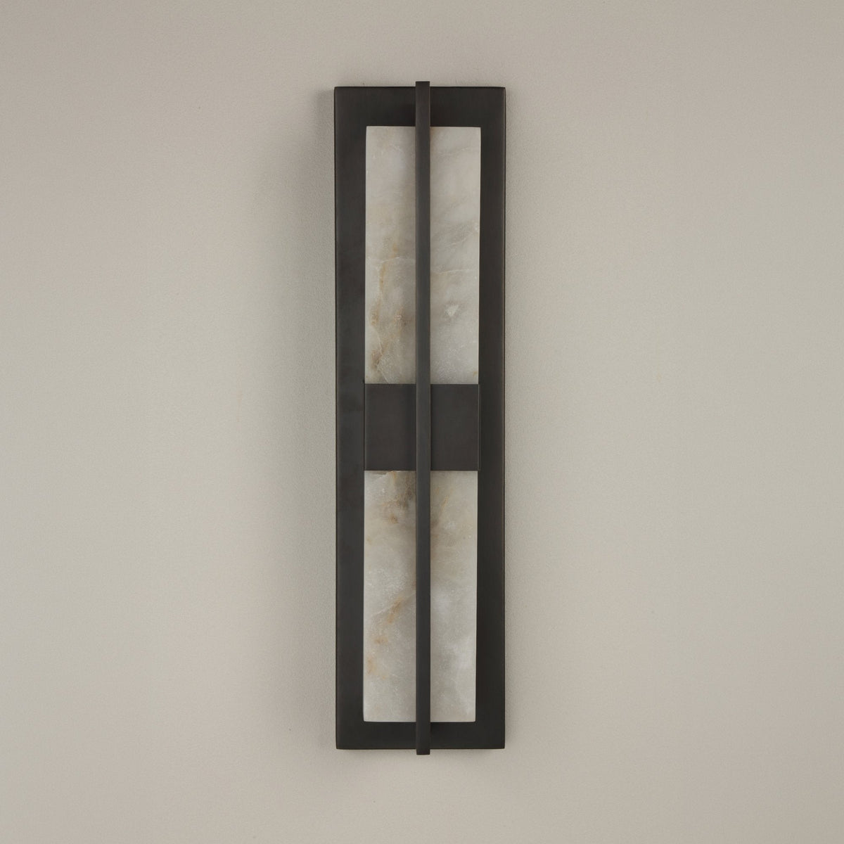 Caldera LED Alabaster Wall Light Small - Matt Black