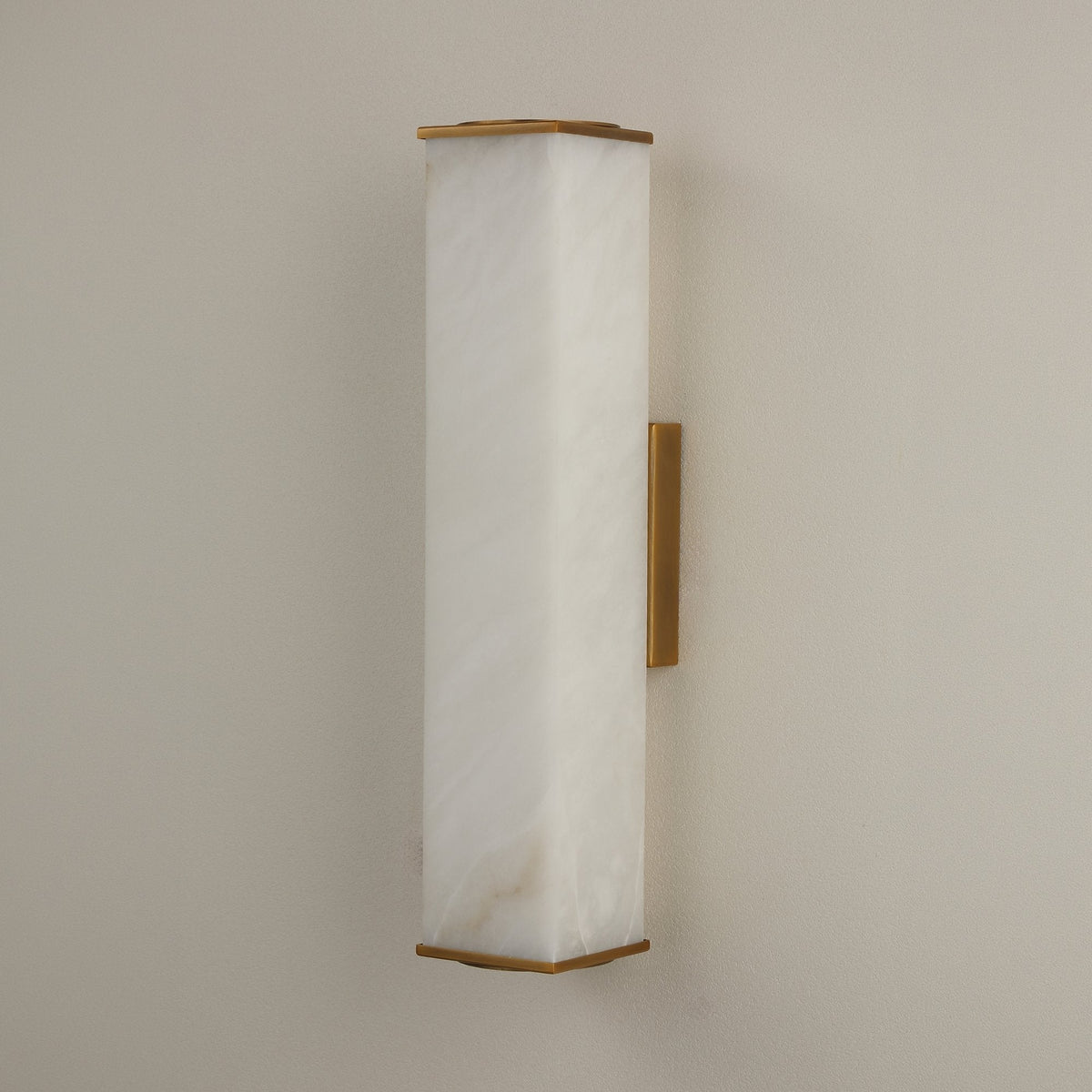 Valmere LED Large Linear Alabaster Wall Light - Soft White