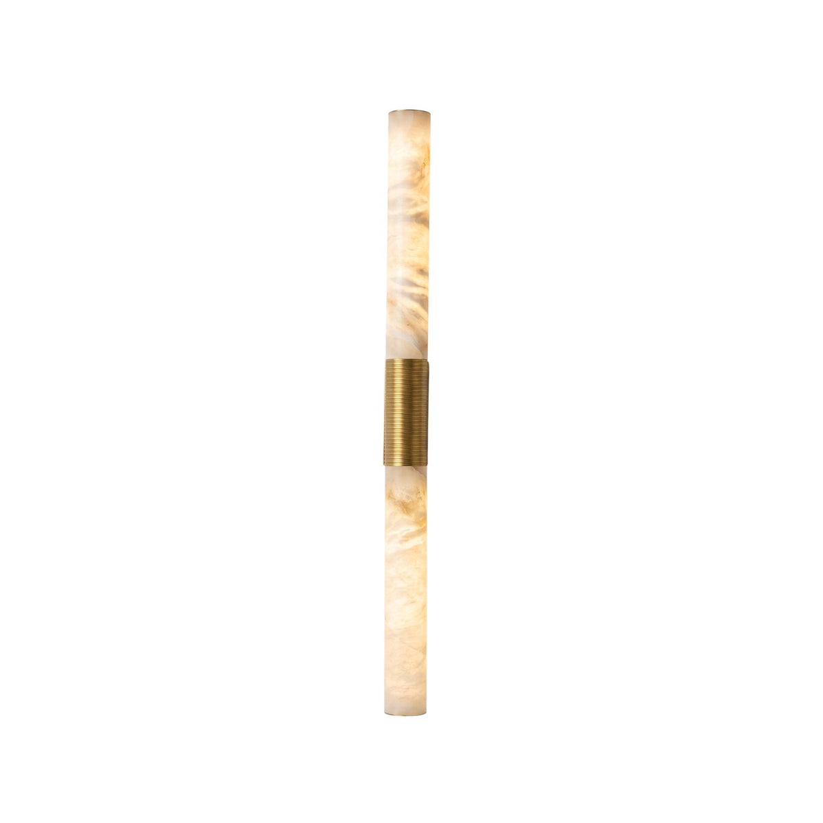 Eryon LED Small Alabaster Wall Light - Brushed Brass