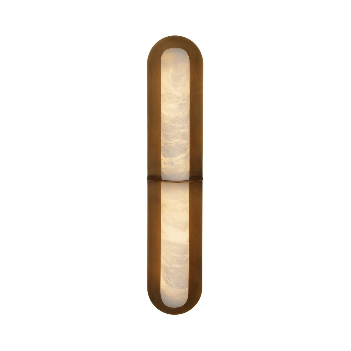 Eliora LED Alabaster Wall Light - Brushed Brass