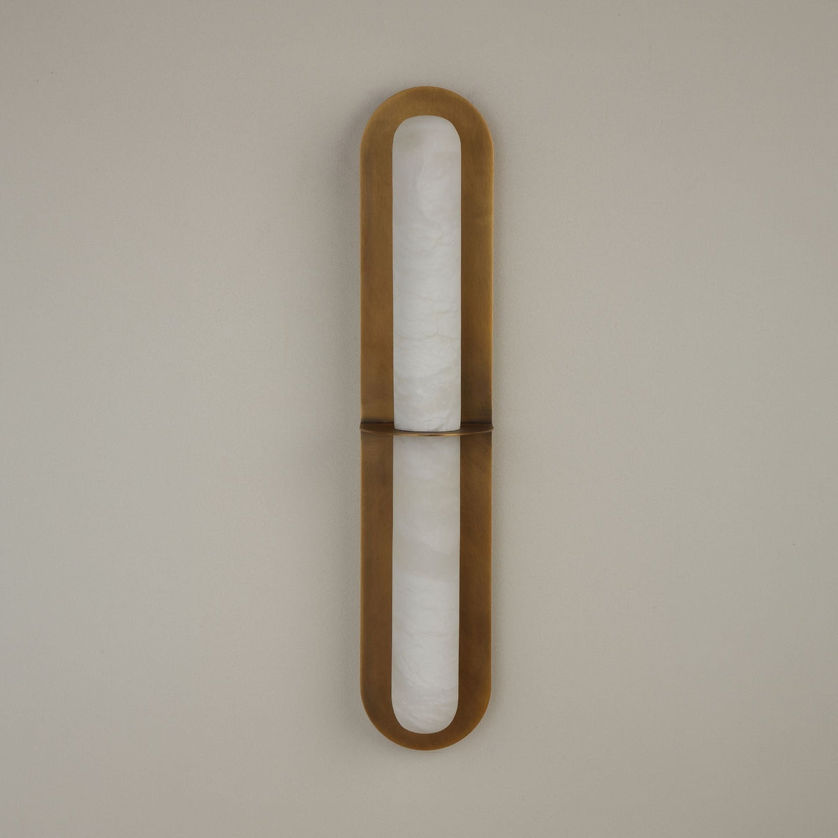 Eliora LED Alabaster Wall Light - Brushed Brass