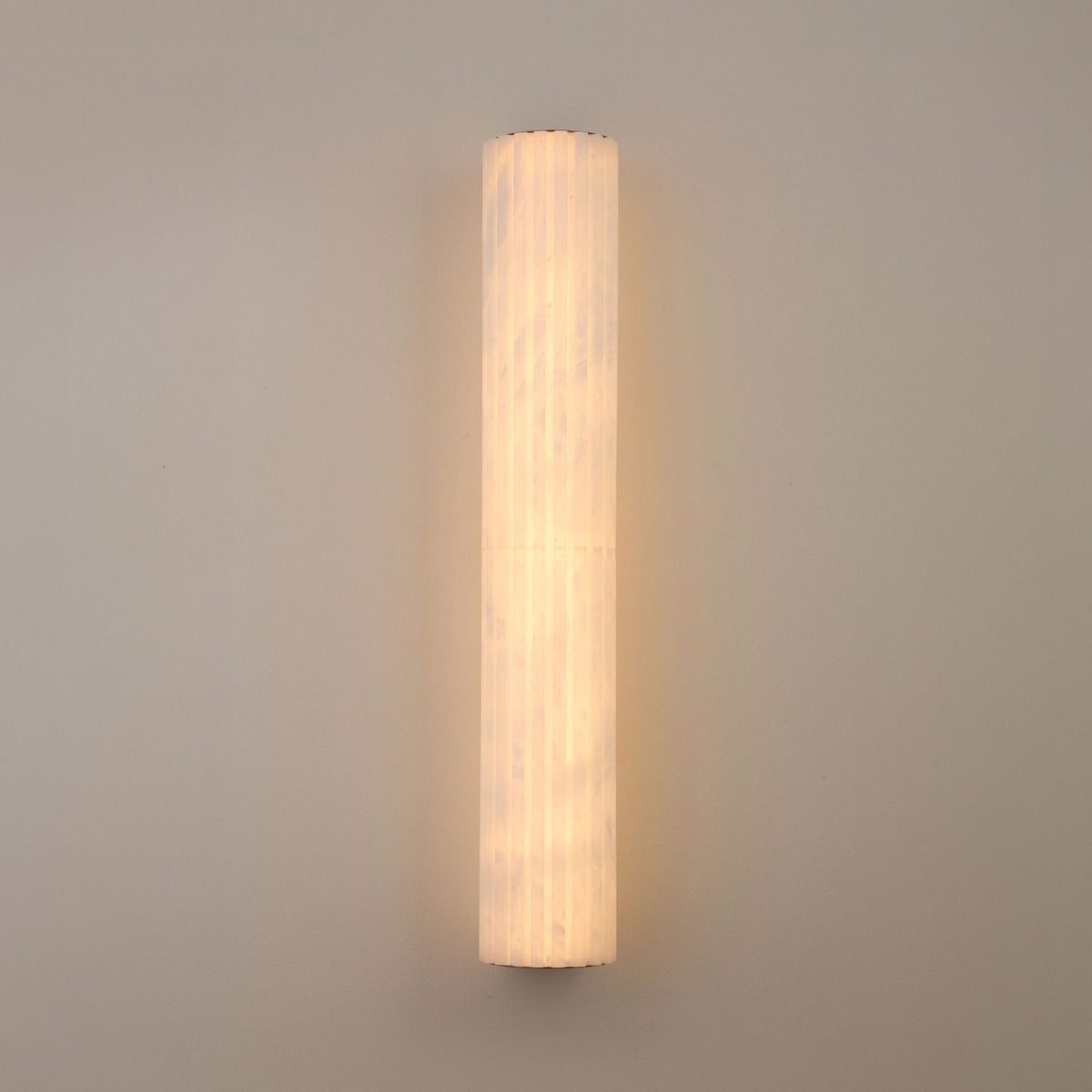 Zenvia LED Alabaster Wall Light - Brushed Brass