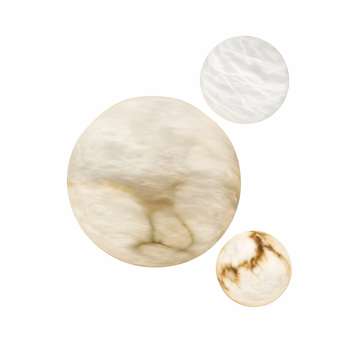 Orlina 3 Light Globe Alabaster Floor Lamp - Soft White