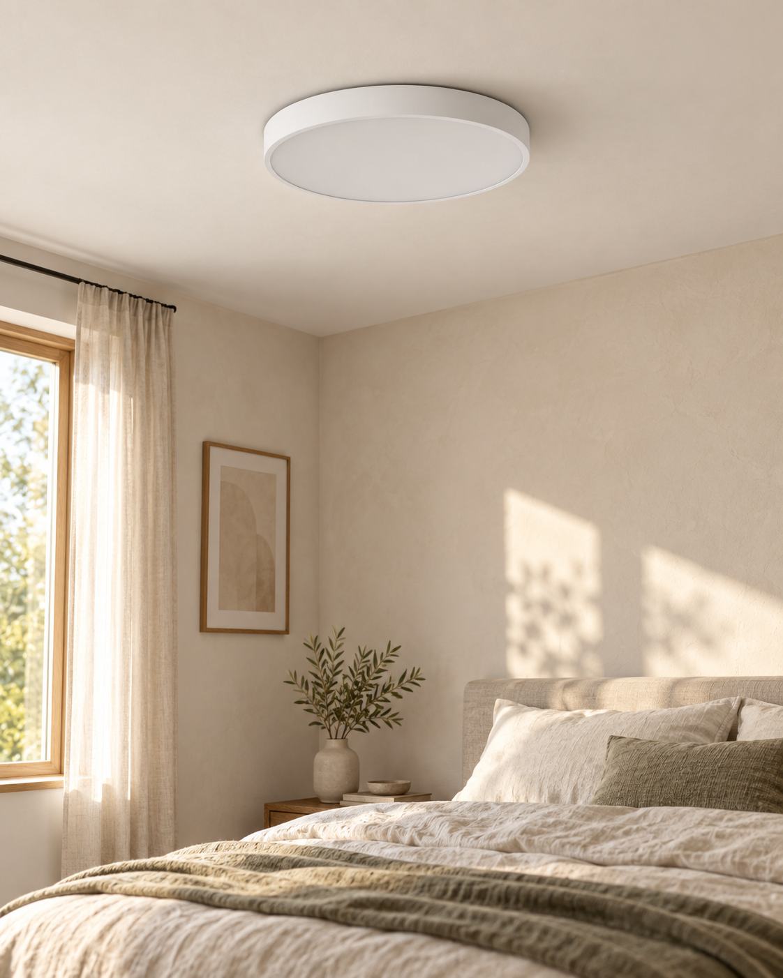 MOPOCE Luma Oval Ceiling Light — AI-generated room illustration