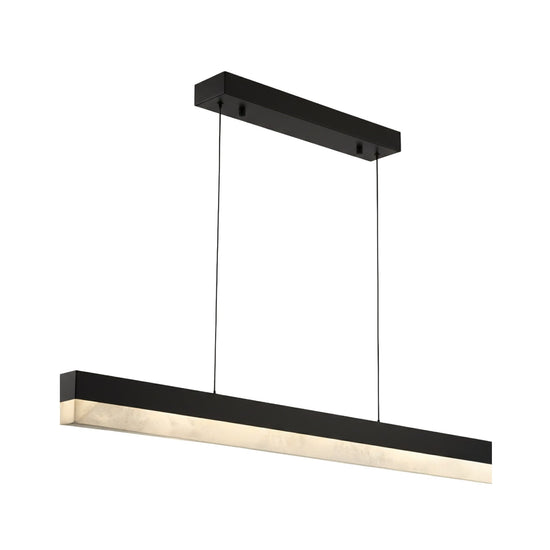 Linea 1m LED Alabaster Linear Chandelier - Black