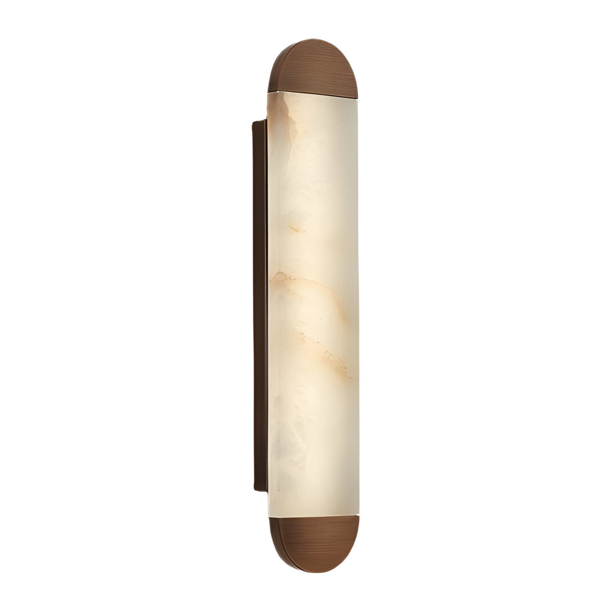 Orivelle LED Large Vertical Alabaster Wall Light - Brushed Bronze