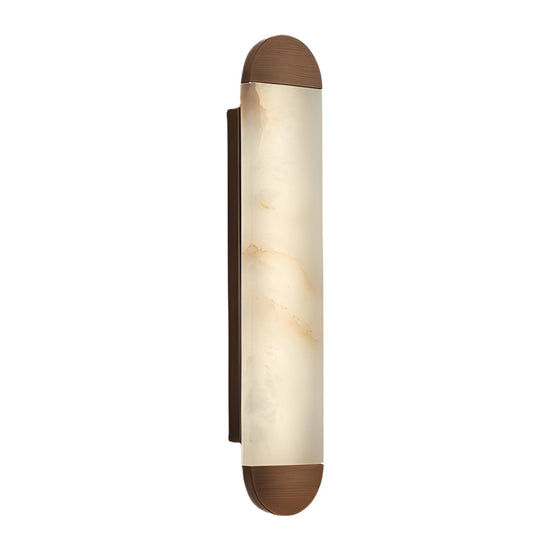 Orivelle LED Large Vertical Alabaster Wall Light - Brushed Bronze